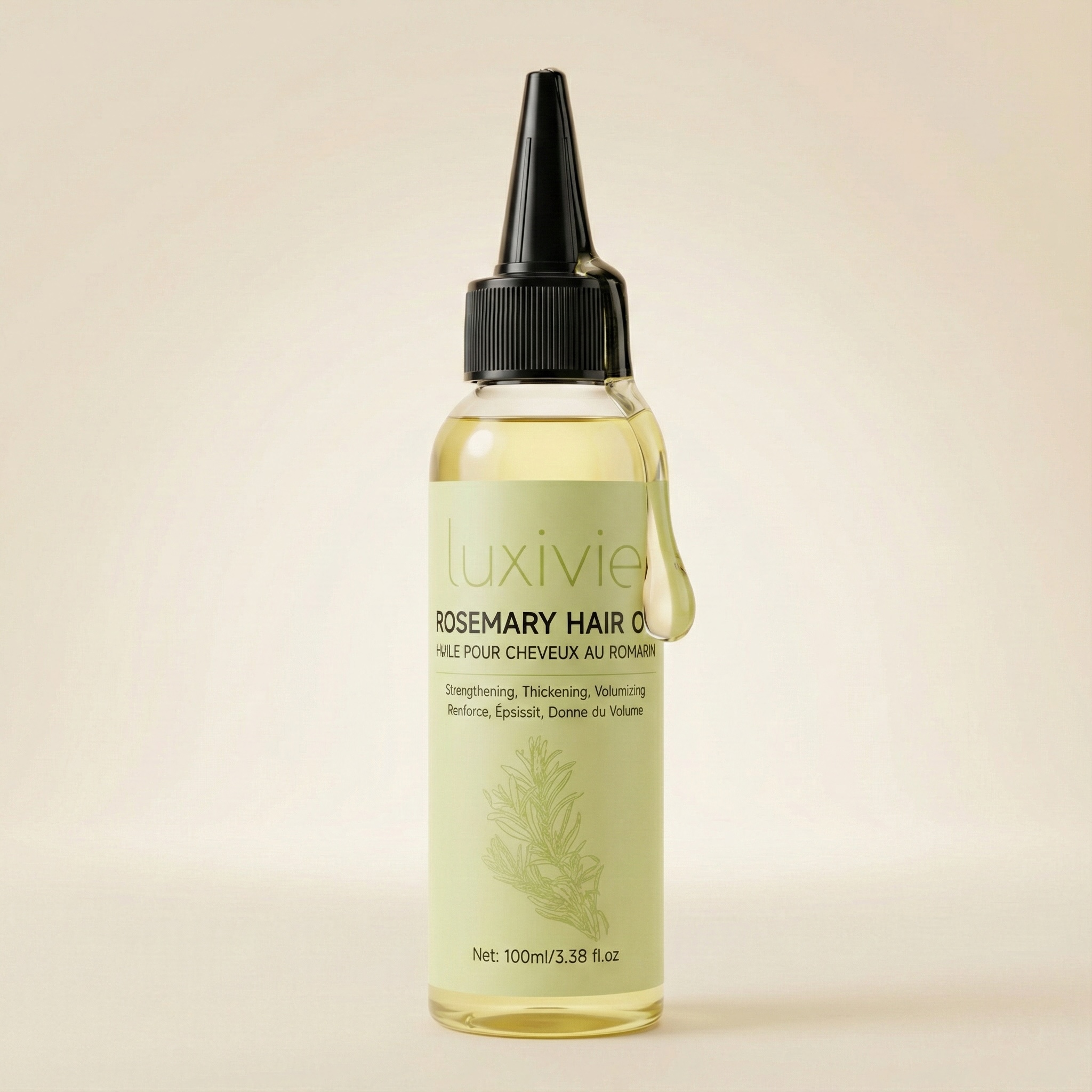 Luxivie Rosemary Hair Oil — Lightweight Oil for Fuller-Looking, Smoother Hair