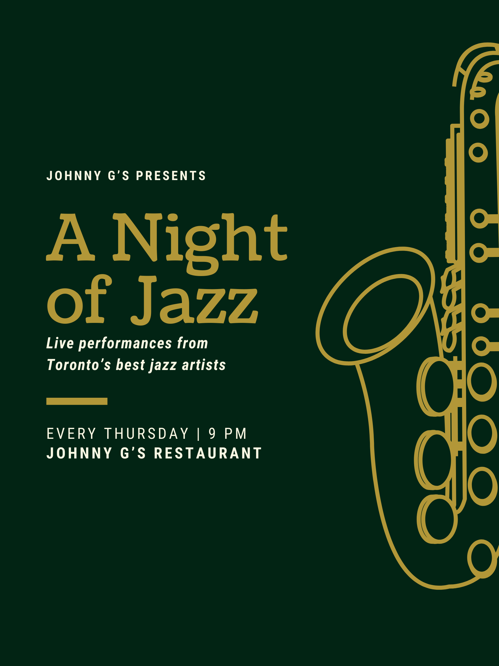 Event poster for Soul Jazz 