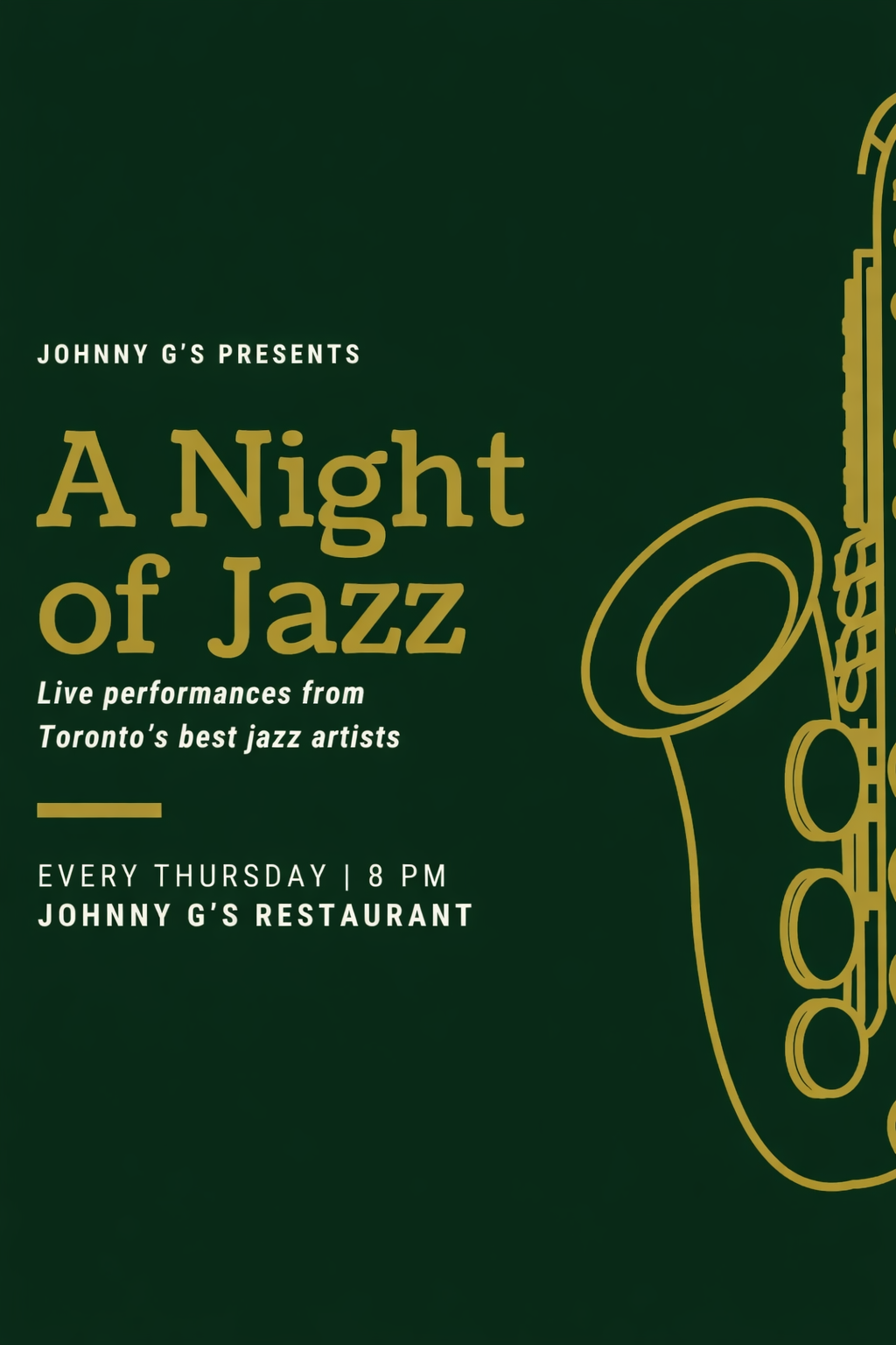 Event poster for Soul Jazz 